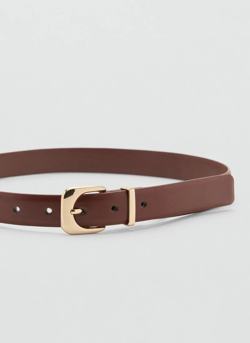 مانجو Leather effect belt with buckle
