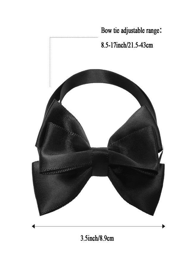 Hftjtsa Pet Formal Accessories Set 2 Pcs Dog Costume Top Hat with Formal Pet Tuxedo Bowtie/Necktie Birthday Party Halloween Gradation Christmas Dog Cat Costumes Accessories Black One Size - Image 3