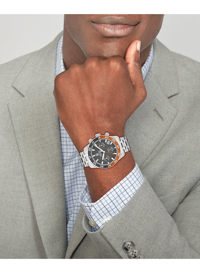 TOMMY HILFIGER ساعة تومى هيلفيغر للرجال بتصميم دائري مع كرونوغراف - علبة رمادية - 1792186 - Image 2