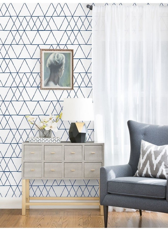 NuWallpaper Nus4381 Harris Peel & Stick Wallpaper Indigo  - Image 2