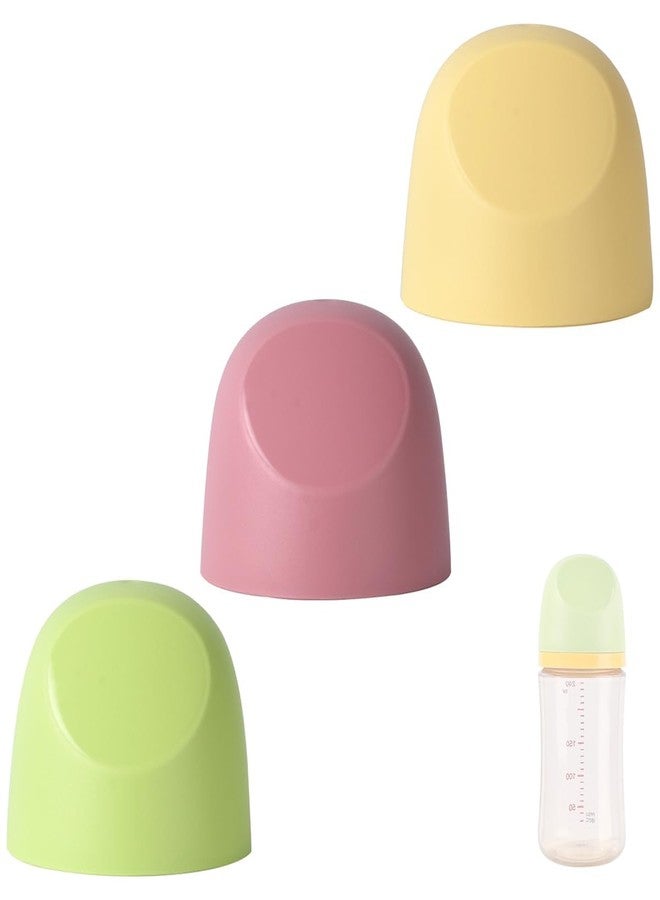ROMIRUS Baby Bottle Replacement Caps Compatible with Pigeon 3rd Generation PPSU/PP/Glass Wide Neck Nursing Bottles, 3 Pack (Sent in Random Color) - Image 1