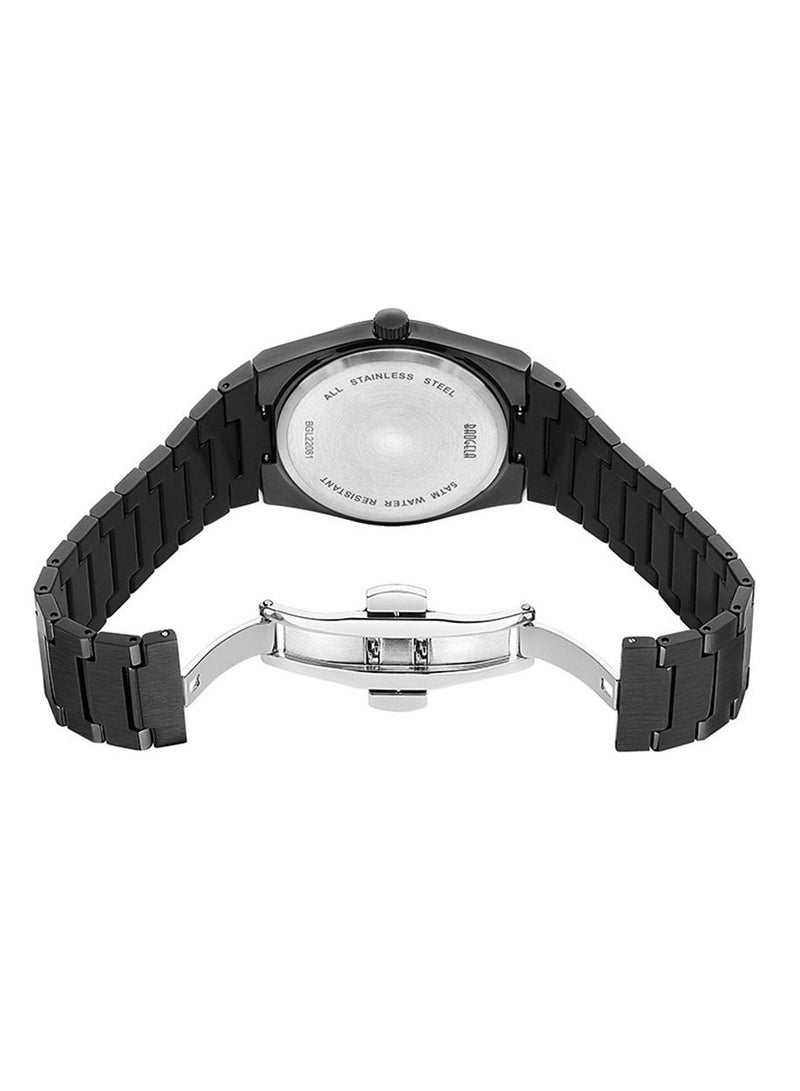 BAOGELA Japanese movement 50 meters waterproof calendar business casual stainless steel men's quartz watch 22801B - Image 3