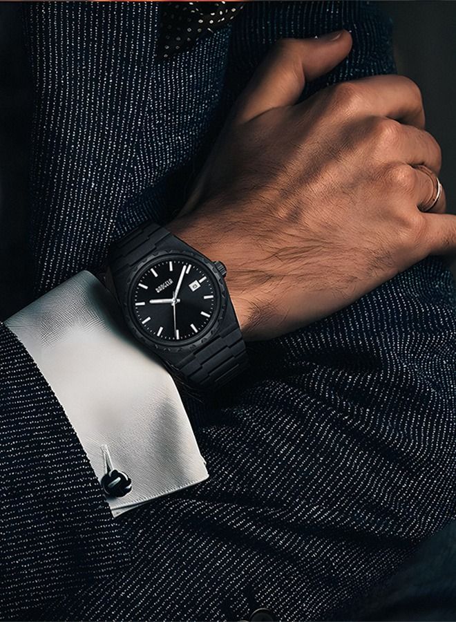 BAOGELA Japanese movement 50 meters waterproof calendar business casual stainless steel men's quartz watch 22801B - Image 4
