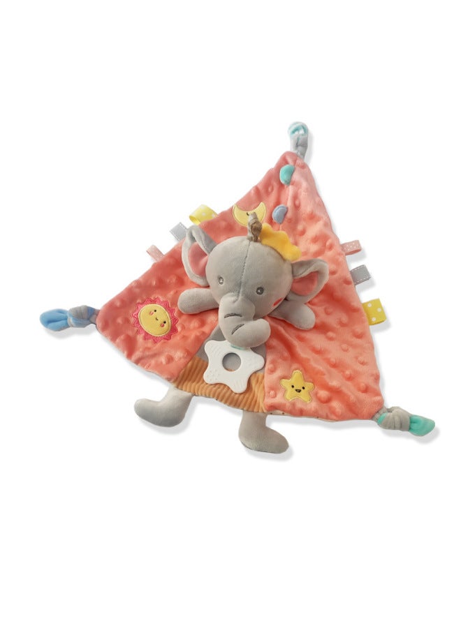 Baby Toy 0-1 Years Old Ammolation Towel Baby Sleeping Doll Entrance Comfort Doll Baby Toy Rattle-Colour:Triangle Scarf Elephant  - Image 3