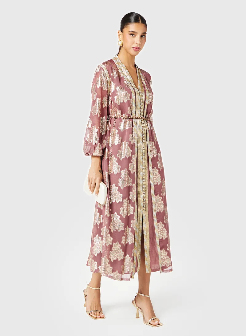 Threadz by Ajooni Floral Print Dress