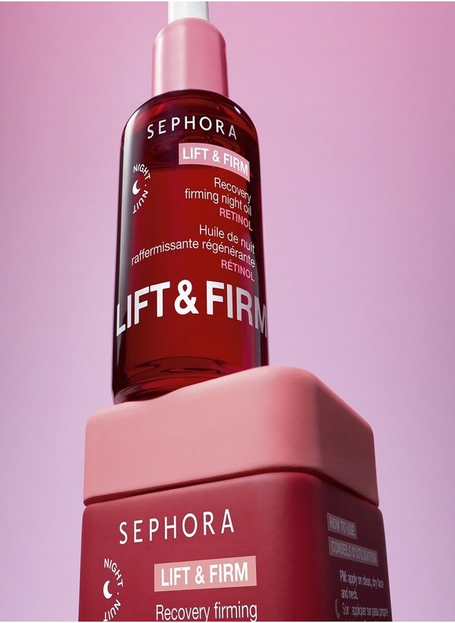 SEPHORA - SEPHORA COLLECTION Lift & Firm Recovery Firming Night Oil with Retinol – 30ml - Image 1