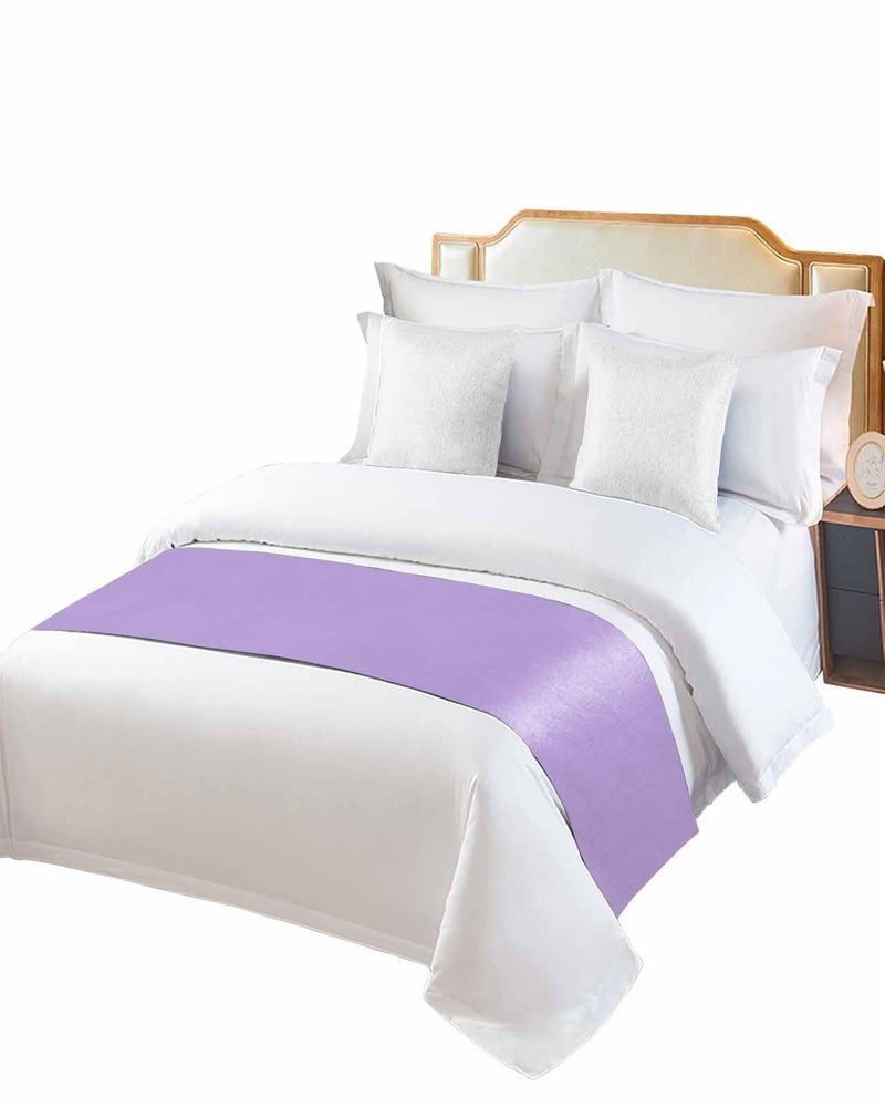 Purple Bed Runner For King Size Bed Decorative Throw For Foot Of Bed Sofa Scarf Protector - Image 3