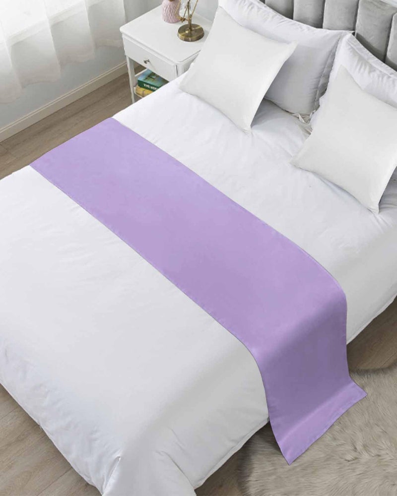 Purple Bed Runner For King Size Bed Decorative Throw For Foot Of Bed Sofa Scarf Protector - Image 2