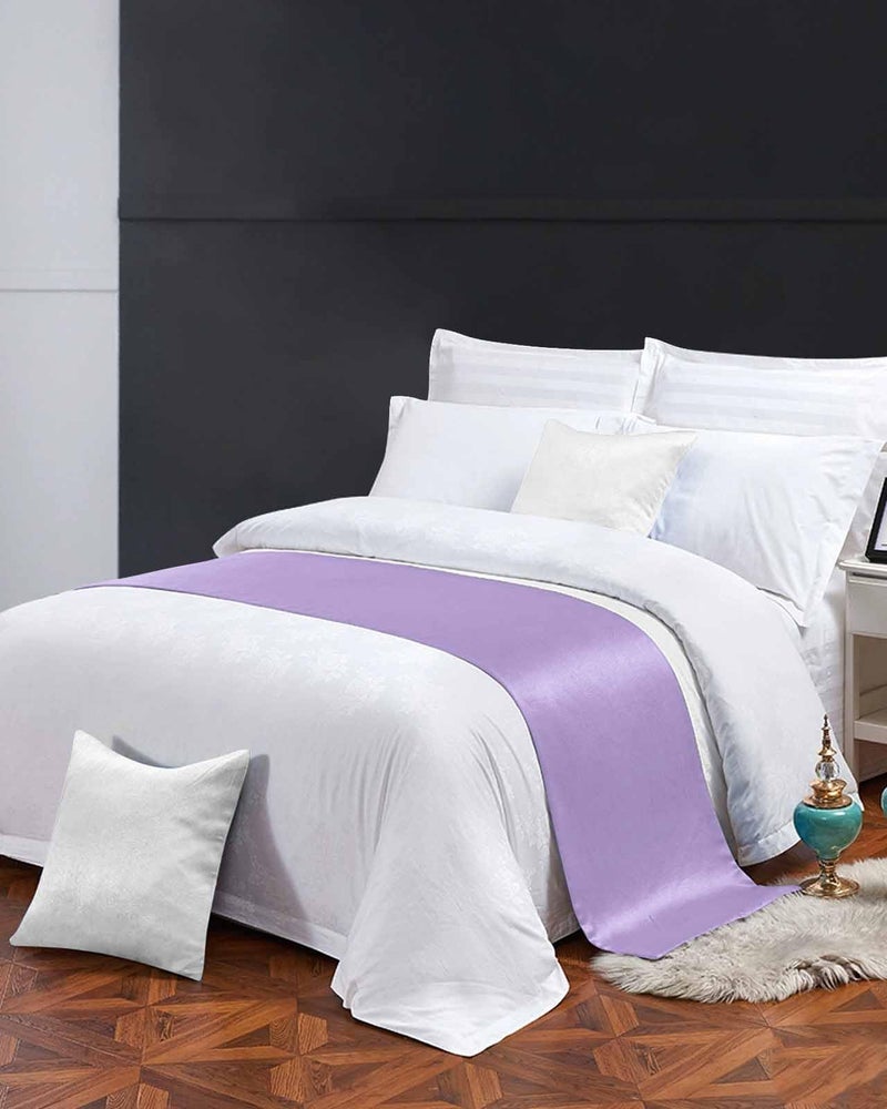 Purple Bed Runner For King Size Bed Decorative Throw For Foot Of Bed Sofa Scarf Protector - Image 4