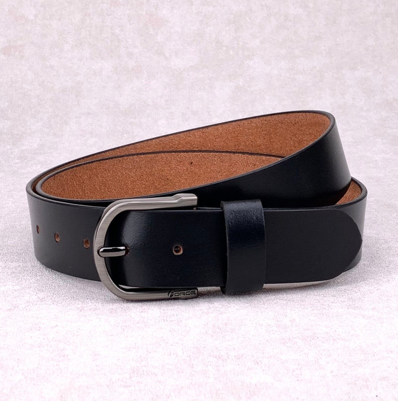 فورس حزام جلد طبيعي تيمبر (أسود) من جلد ميلانو - Image 1