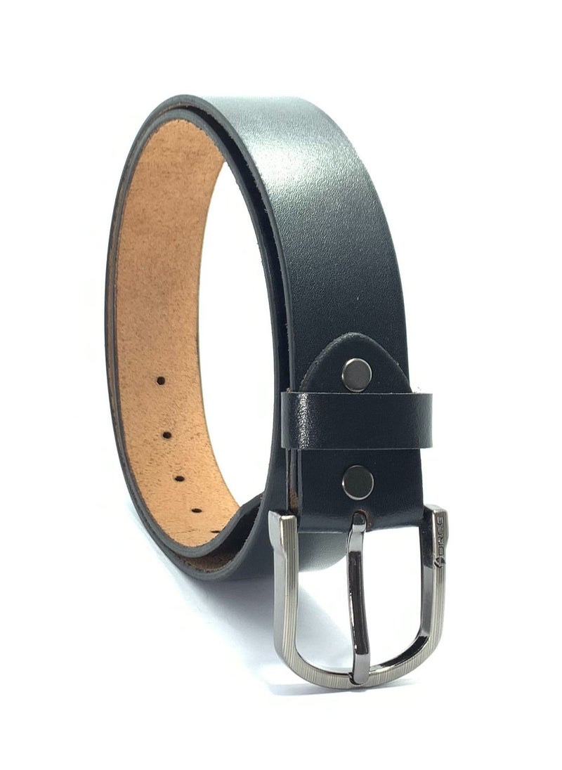 FORCE - Force Genuine Leather Belt Timber 83782-4 (Black) by Milano Leather - Image 1