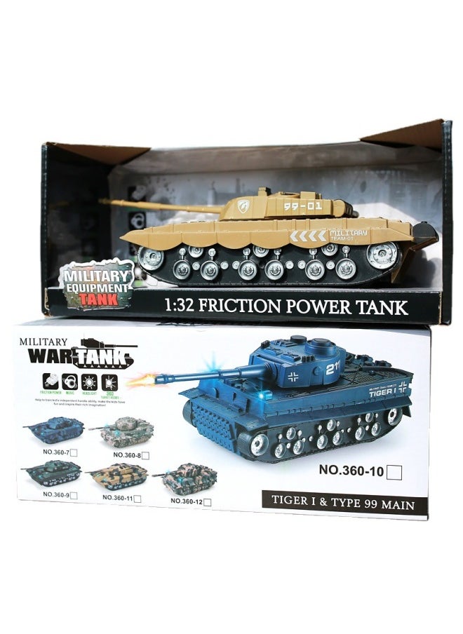 Generic Remote Control Tank Camouflage Tank Toy Car Children's Electric Remote Control Large Four-way Simulation Tank Car Boy Toy-Color:Four-way Remote Control With Handle  - Image 4