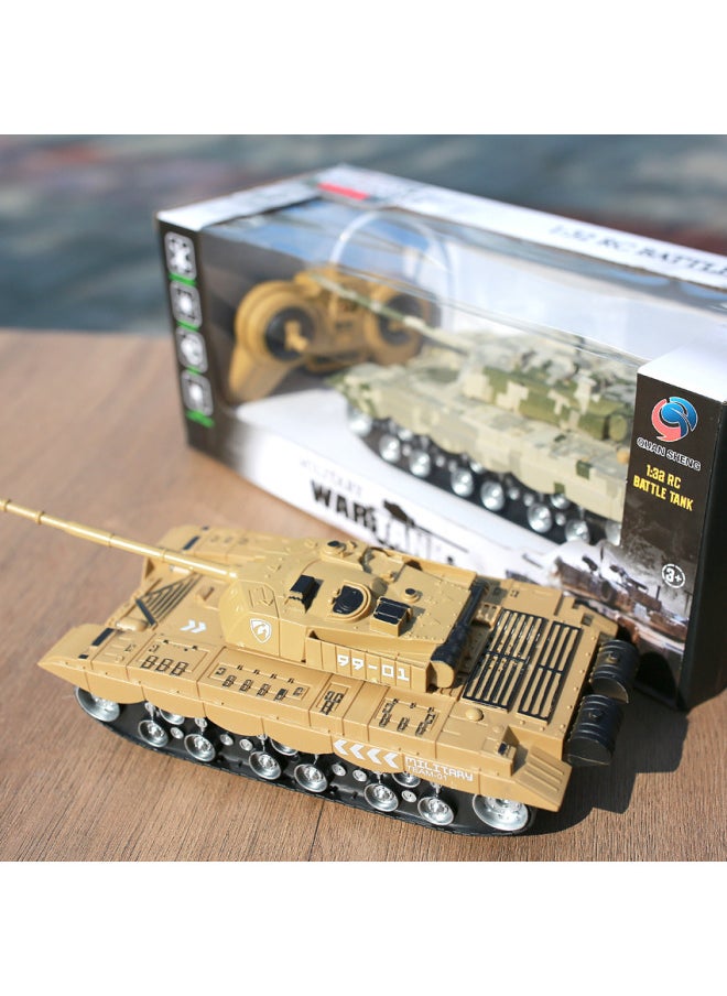 Generic Remote Control Tank Camouflage Tank Toy Car Children's Electric Remote Control Large Four-way Simulation Tank Car Boy Toy-Color:Four-way Remote Control With Handle  - Image 3