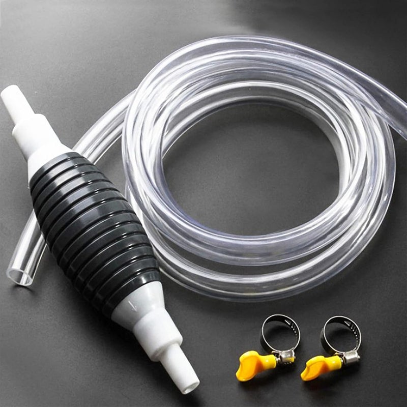klarako Multifunction Liquid Sucker, Manual Fuel Transfer Pump,Water Pump Oil Pump, Siphon Pump for gasoline Diesel and other liquid water, Gas siphon with 1.5/2/3M Syphon Hose (3M) - Image 4