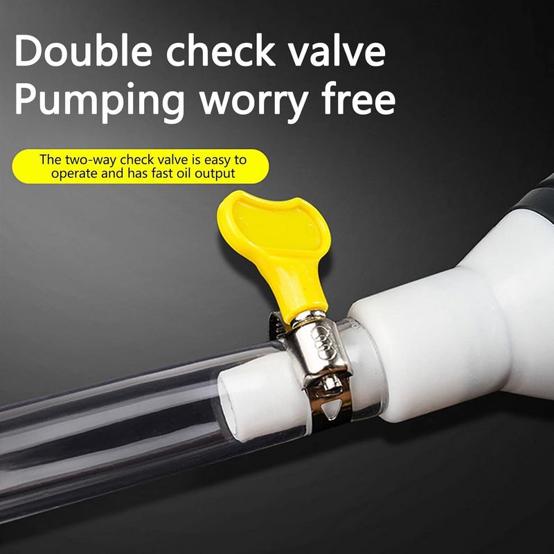 klarako Multifunction Liquid Sucker, Manual Fuel Transfer Pump,Water Pump Oil Pump, Siphon Pump for gasoline Diesel and other liquid water, Gas siphon with 1.5/2/3M Syphon Hose (3M) - Image 5