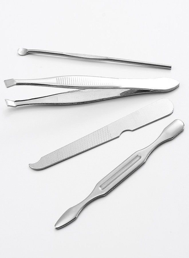 QLL مجموعة أدوات العناية بالأظافر QLL 3 عبوات 7 قطع، مجموعة مقص أظافر من الفولاذ المقاوم للصدأ مع حقيبة، مجموعة العناية الشخصية للقدمين للنساء والرجال والفتيات للسفر - Image 3