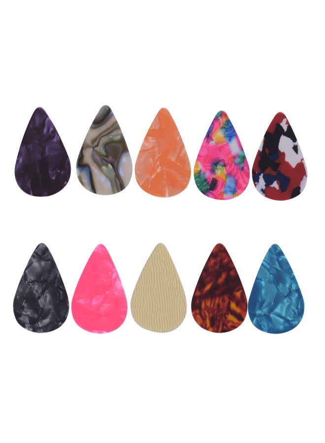 10pcs/pack Colorful Celluloid Guitar Picks for Bass Electric Acoustic Guitars (Colors & Thickness 0.46mm/0.71mm/0.96mm Random Delivery) - Image 3