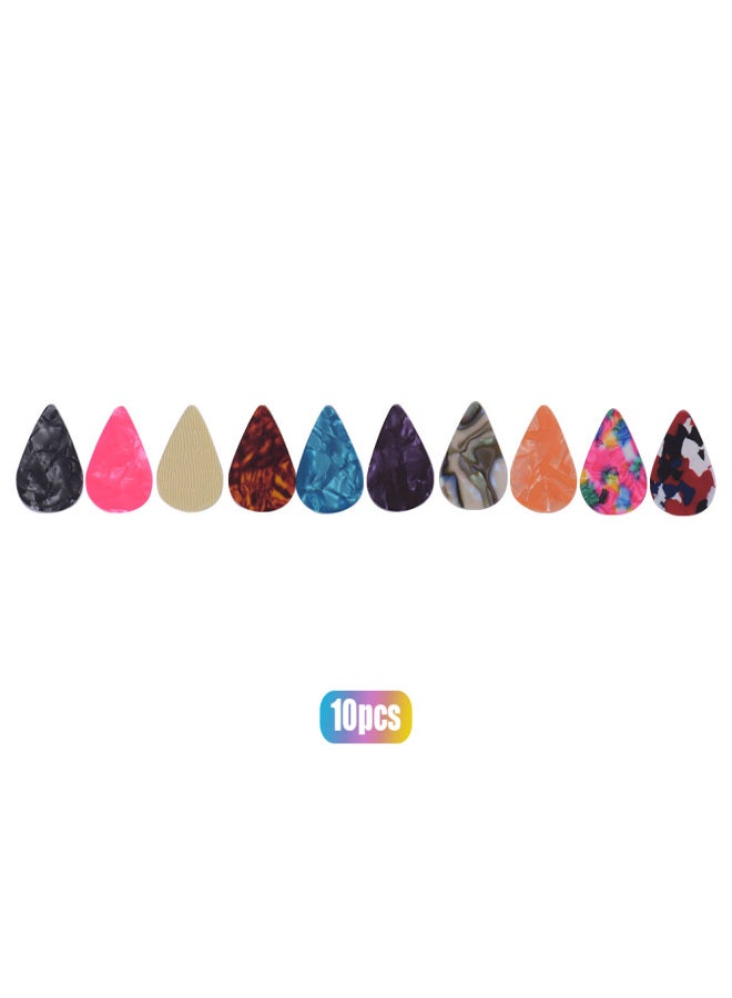 10pcs/pack Colorful Celluloid Guitar Picks for Bass Electric Acoustic Guitars (Colors & Thickness 0.46mm/0.71mm/0.96mm Random Delivery) - Image 2