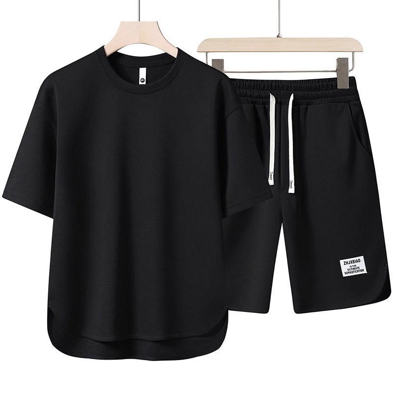 High-Quality Mens Summer Tee and Shorts Set White - Image 2