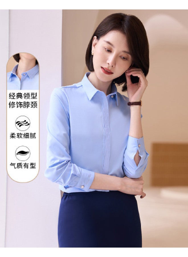 ROMON Four-Season Long Sleeve Shirt For Women, Business Formal Office Commuting Professional Workwear With Triple Protection - Image 1