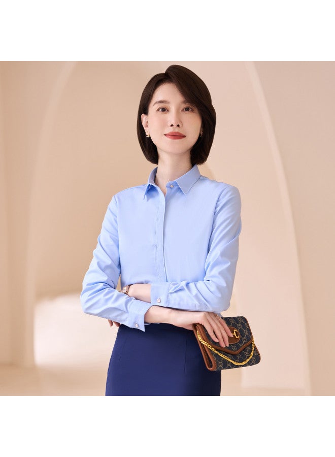 ROMON Four-Season Long Sleeve Shirt For Women, Business Formal Office Commuting Professional Workwear With Triple Protection - Image 3