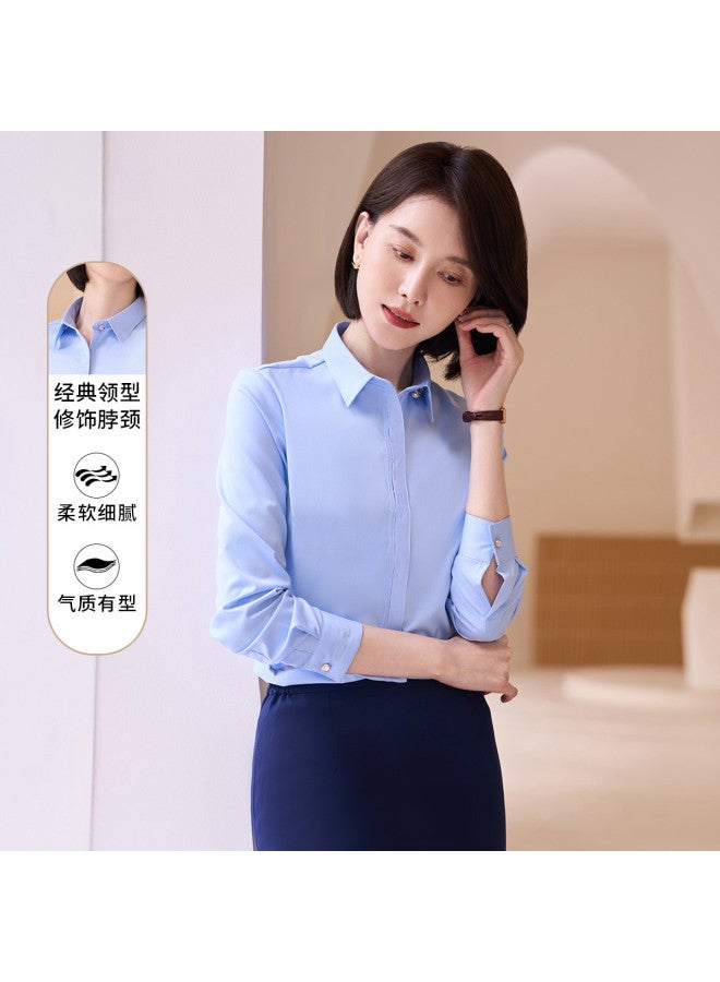 ROMON Four-Season Long Sleeve Shirt For Women, Business Formal Office Commuting Professional Workwear With Triple Protection - Image 2