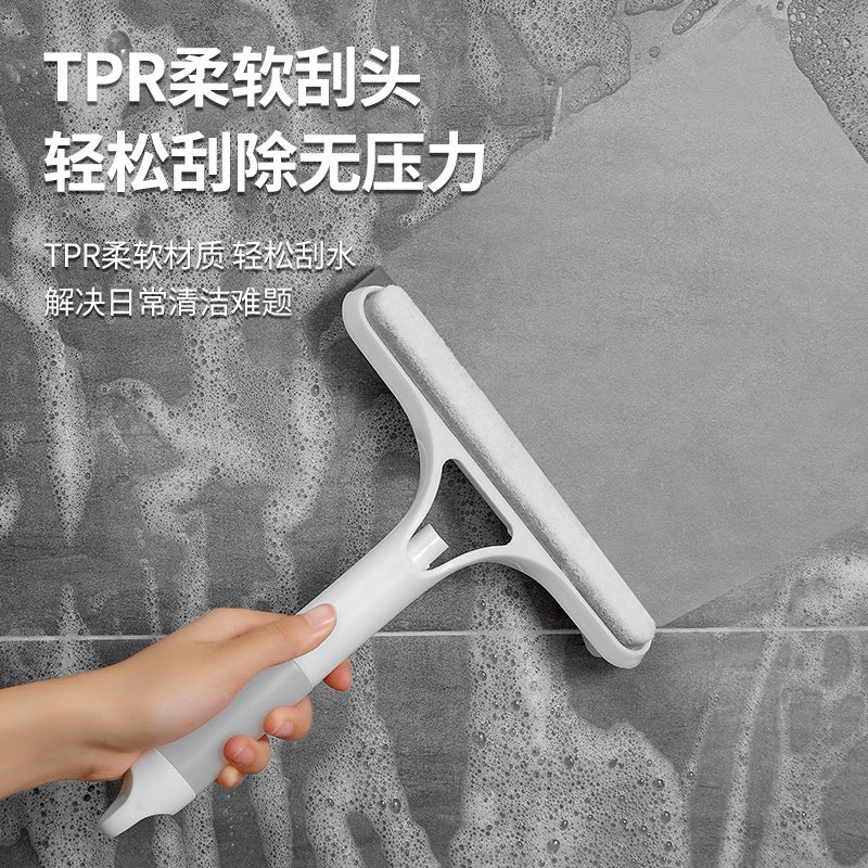 أداة تنظيف الزجاج أدوات منزلية غسل المرايا مكشطة المياه نافذة مكشطة سيليكون تنظيف احترافي فرشاة رش المياه مكشطة - Image 3