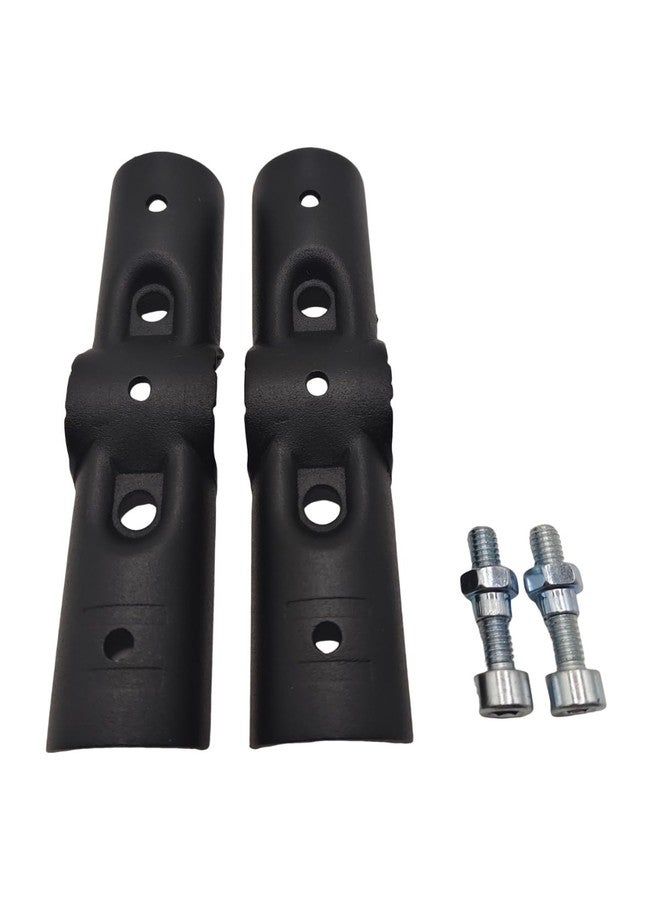 FLEXKEA 2 Pcs Black 180 Degree Structural Pipe Clamp,Fit for 1 Inch (25.4 mm) OD Steel Pipe,Chain Link Fence Clamps, Steel End Rail Clamps, Galvanized (Bolts/Nuts Included) for DIY Rack, Shelf and Cart - Image 4