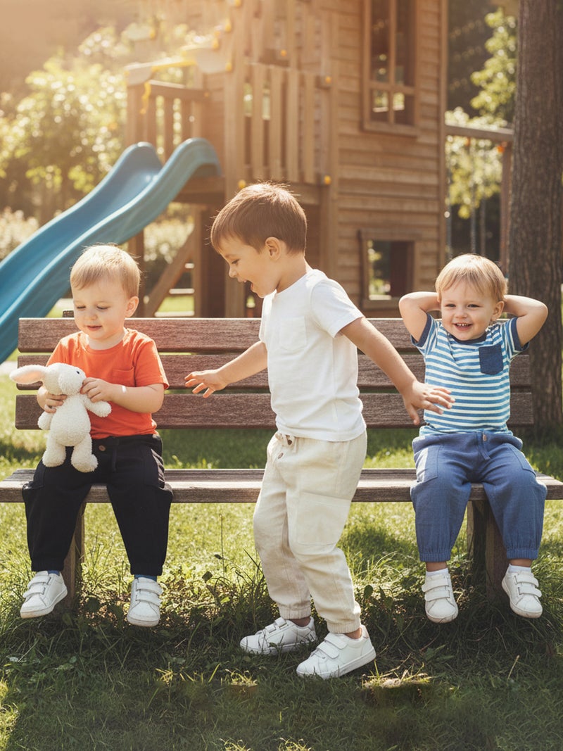 Baby Boys Pants Elastic Waist Solid Color Jogger Pants Casual Cargo Trousers with Pockets - Image 5