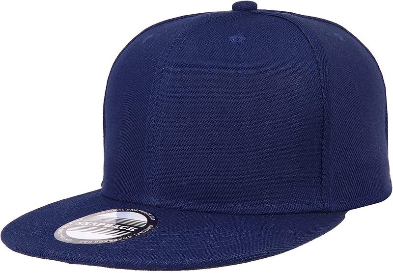Falari Classic Snapback Hat Cap Hip Hop Style Flat Bill Blank Solid Color Adjustable Size - Image 3