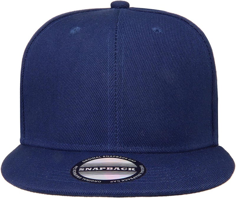 Falari Classic Snapback Hat Cap Hip Hop Style Flat Bill Blank Solid Color Adjustable Size - Image 5