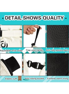KASTWAVE Cycling Gloves, Bicycling Gloves, Anti Slip Shock Absorbing Men Women Winter Cycling Gloves Three Fingers Touch-Screen Fleece 100% Waterproof Winter Gloves  - Image 4