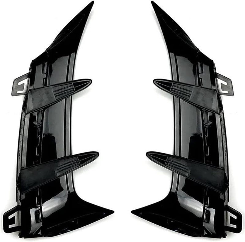 QASULER Carbon Grain Black Rear Bumper Spoiler - Image 4