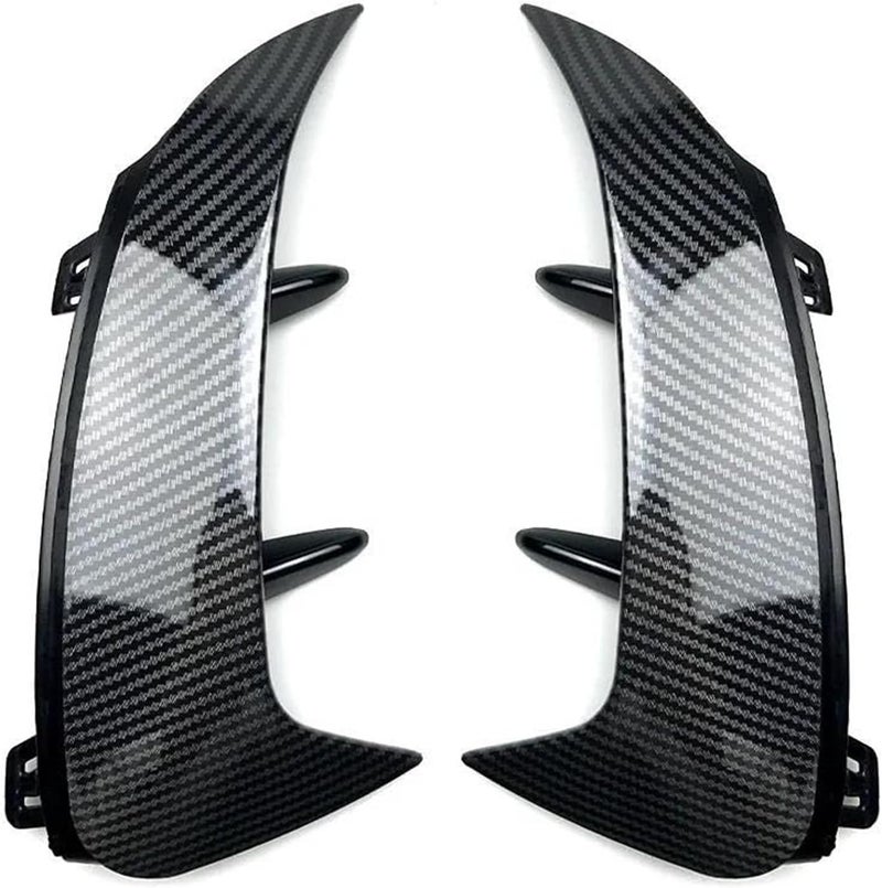 QASULER Carbon Grain Black Rear Bumper Spoiler - Image 1