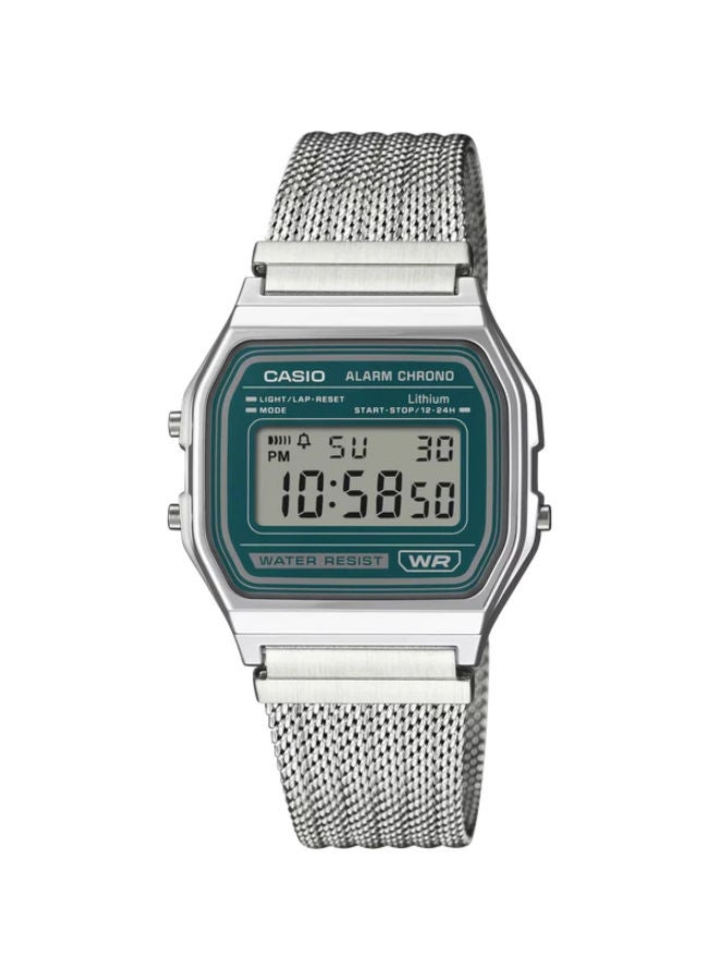 CASIO Stainless Steel Digital Wrist Watch A158WEM-3DF - Image 1