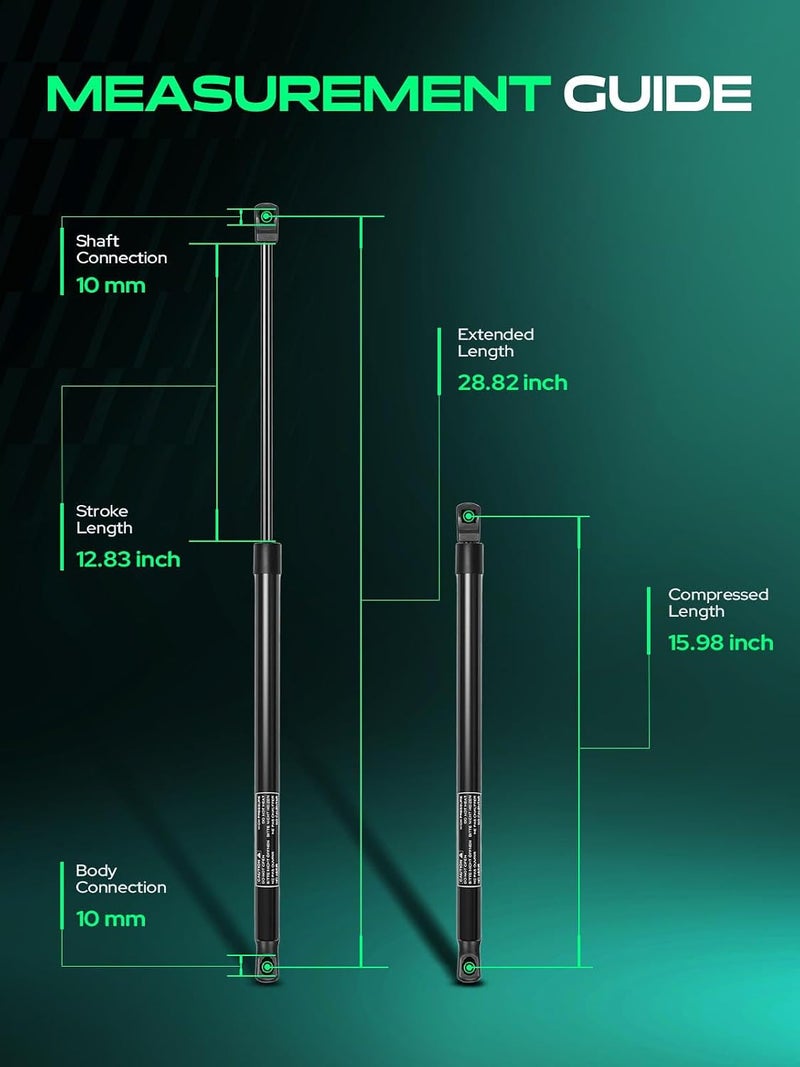 YHTAUTO Front Hood Lift Supports Shock Strut Gas Spring Replacement for 2010-2016 Hyundai Genesis Coupe - Image 4