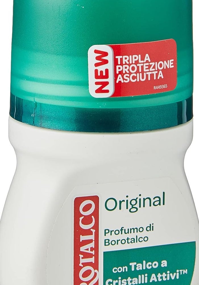 Borotalco Original Roll-On Deodorant with Active Talc - 50ml - Image 1