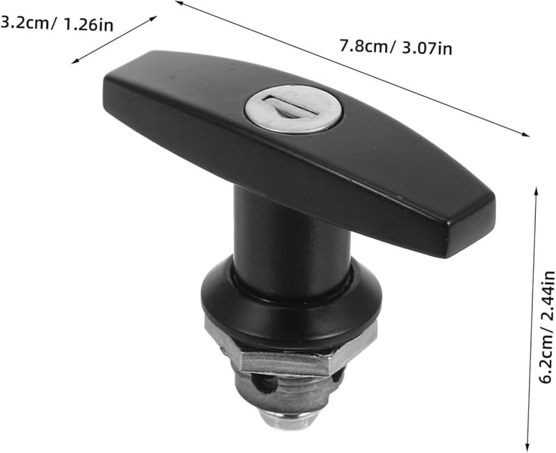 مفاتيح استبدال قفل المقبض على شكل حرف T من سبائك الزنك للخزانة وصندوق البريد ودولاب الملابس - Image 3