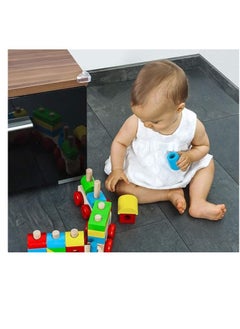 Generic 4-Piece Clear Right Angle PVC Corner Protectors Set for Table, Furniture, and Cabinets Protects Children from Sharp Corners Anti-Collision  - Image 3