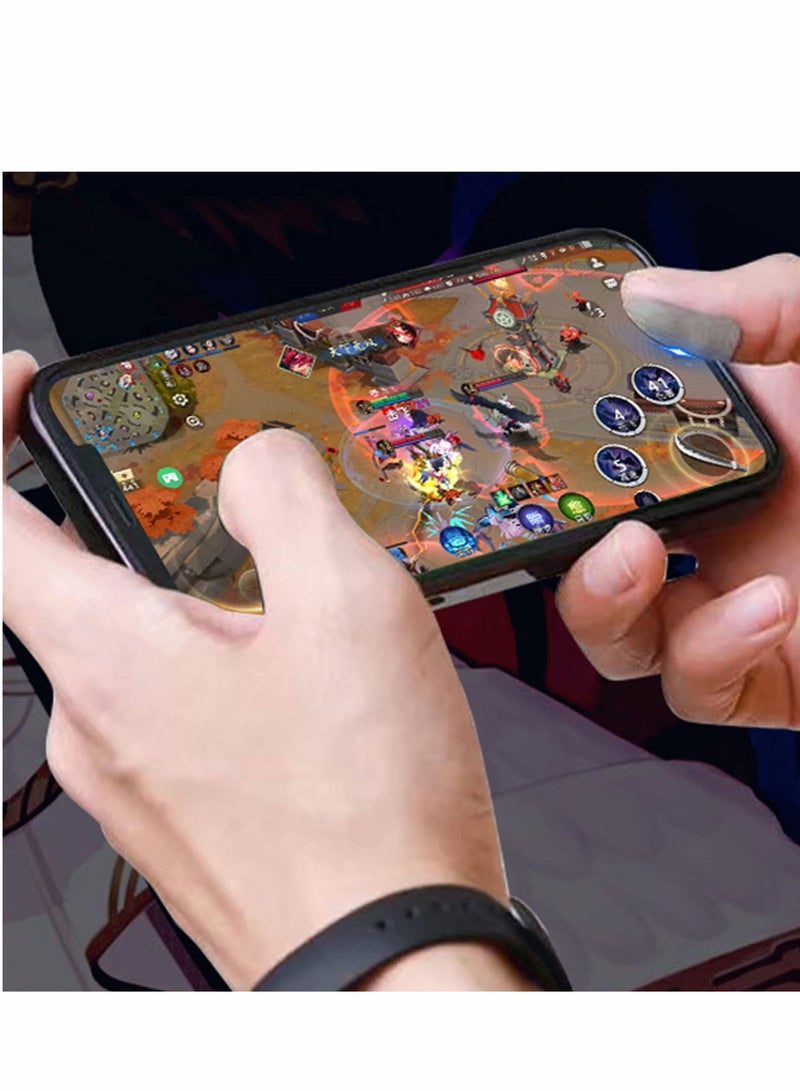 KASTWAVE Breathable Sweat Proof Finger Gloves, 20 PCS Mobile Esports Game Finger Stickers, Sensitive Touch Screen Thumb Stickers Breathable Portable Anti-Sweat Smooth Thumb Sleeves for Mobile Phone Gaming - Image 2