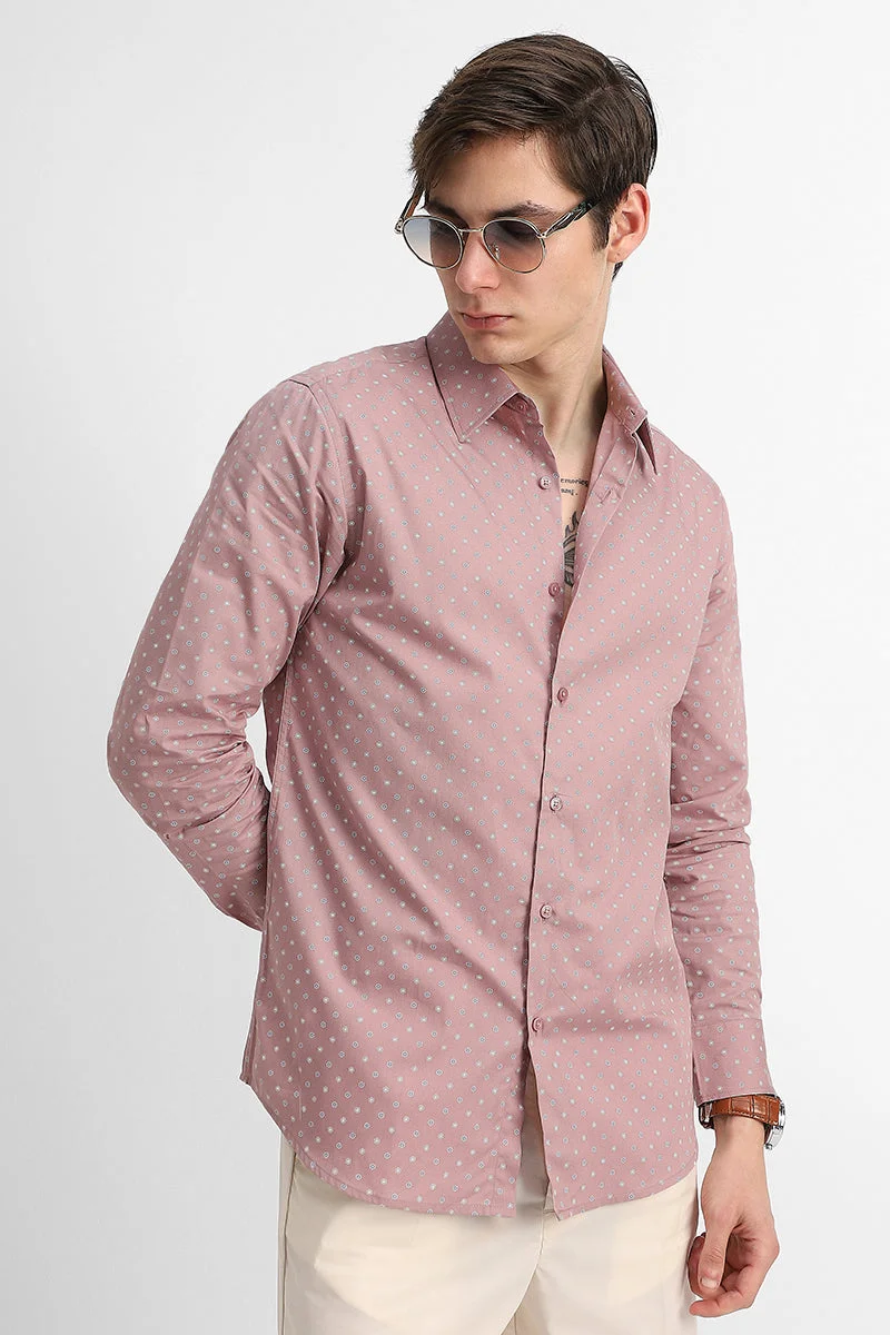 SNITCH Slim Fit 100% Cotton Motifs print Shirt
