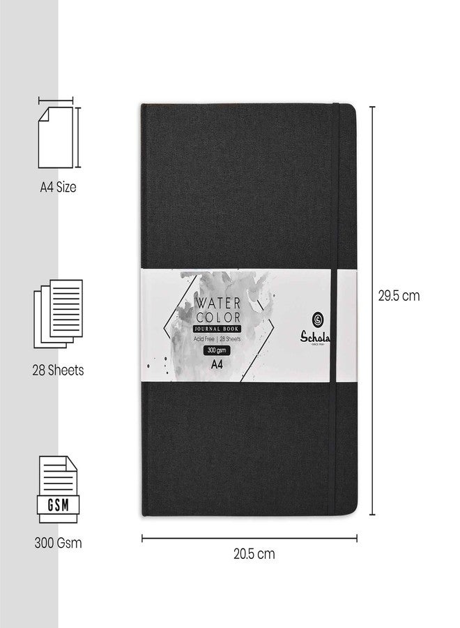 Scholar Watercolour Journal 300 GSM (A4, Black) - Image 2