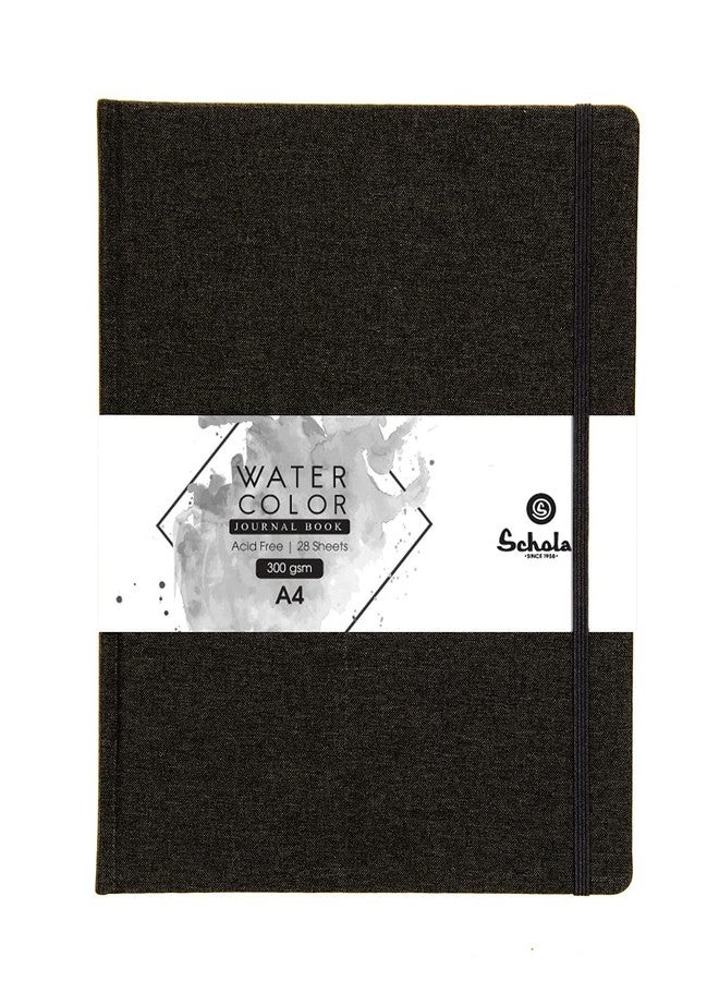 Scholar Watercolour Journal 300 GSM (A4, Black) - Image 1