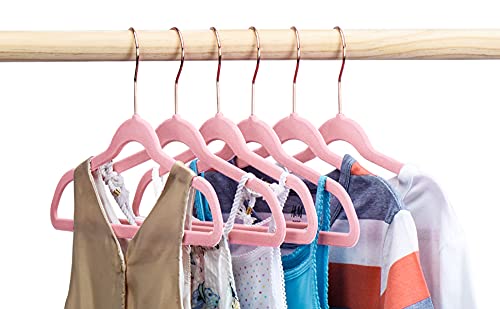 KITCHMO- Premium Velvet Hangers Non Slip Velvet Suit Hangers Rose Gold Hooks,Space Saving Clothes Hangers Velvet Hangers Non-Slip 360 Degree Swivel Hook Clothes Hangers Velvet (Peach, Pack of 30) - Image 5