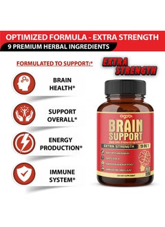 9in1 Brain Support Supplement - Concentrated Ashwagandha Root, Gotu Kola Powder, Bacopa Monnieri Powder and More - 90 Capsules - 3-Month Supply - pzsku/Z5BE5A54A6F23A0A836D9Z/45/_/1739863952/7435f0aa-3db5-4d91-b9f6-9f9f5aa6832c