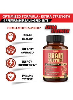 agobi 9in1 Brain Support Supplement - Concentrated Ashwagandha Root, Gotu Kola Powder, Bacopa Monnieri Powder and More - 90 Capsules - 3-Month Supply  - Image 3