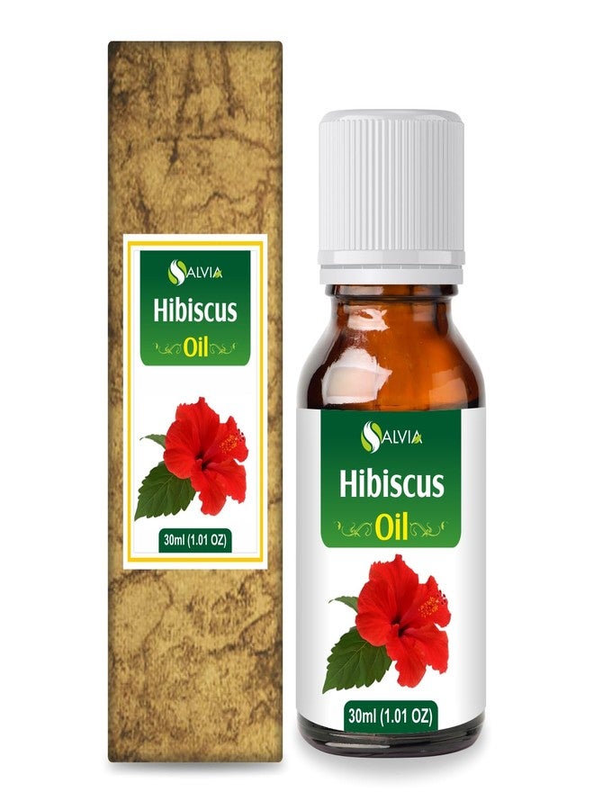 Salvia Hibiscus Oil (Hibiscus Sabdariffa L) Therapeutic Essential Oil by Salvia Amber Bottle 100% Natural Uncut Undiluted Pure Cold Pressed Oil (1.01 floz with dr) - Image 1