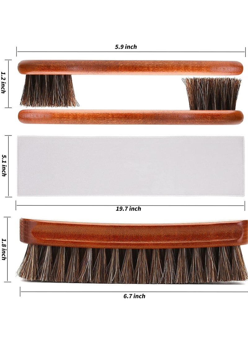 4 جهاز كمبيوتر شخصي فرشاة أحذية شعر الحصان مجموعة لامعة, أحذية البولندية مجموعة, الأحذية الجلدية الحذاء تنظيف فرشاة الرعاية نظيفة Dauber المطبقات, مصقولة وملمعة, للأحذية الجلدية, الأحذية الجلدية الملابس الجلدية - Image 2