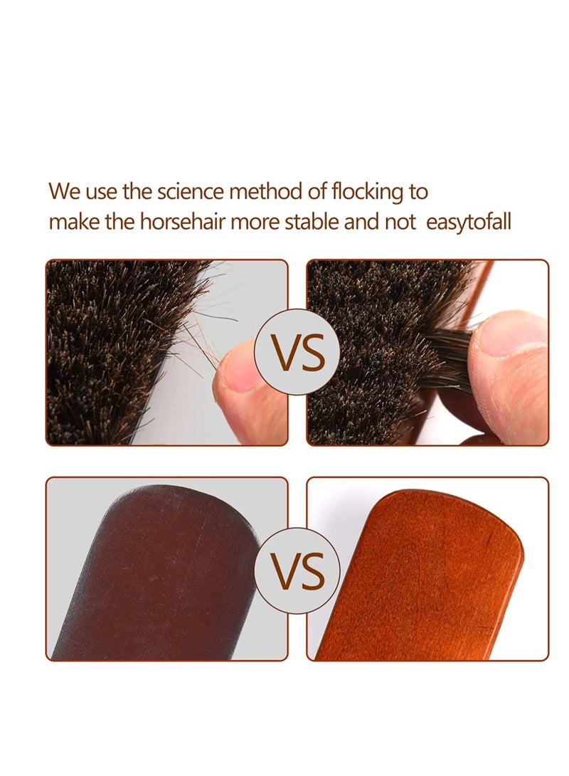 4 جهاز كمبيوتر شخصي فرشاة أحذية شعر الحصان مجموعة لامعة, أحذية البولندية مجموعة, الأحذية الجلدية الحذاء تنظيف فرشاة الرعاية نظيفة Dauber المطبقات, مصقولة وملمعة, للأحذية الجلدية, الأحذية الجلدية الملابس الجلدية - Image 4