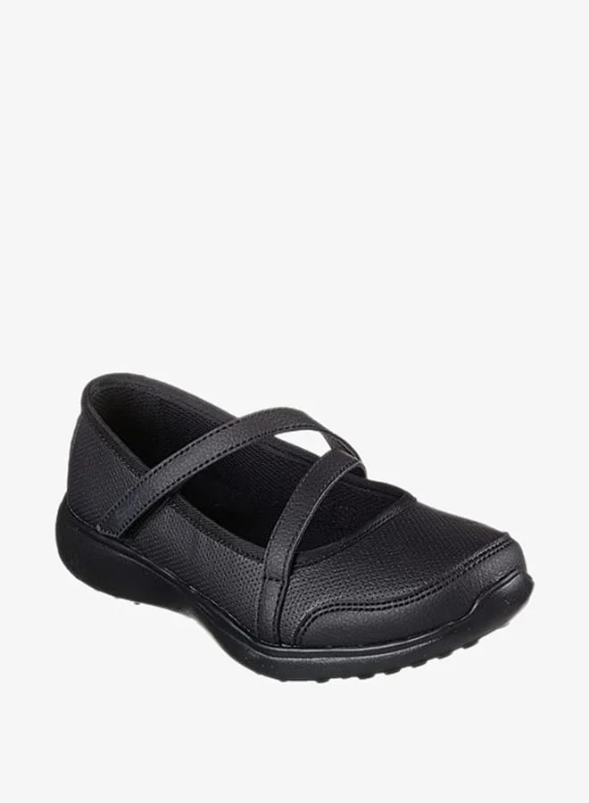 سكيتشرز Girls' Mary Jane Shoes with Hook and Loop Closure - MICROSTRIDES